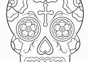 Simple Sugar Skull Coloring Pages Calavera Sugar Skull Coloring Page From Sugar Skulls