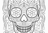 Simple Sugar Skull Coloring Pages Color Pages Coloring Book Printable Pages Free Skull for
