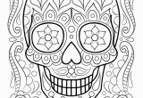 Simple Sugar Skull Coloring Pages Color Pages Coloring Book Printable Pages Free Skull for