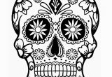 Simple Sugar Skull Coloring Pages Coloring Book Printable Sugar Skull Coloring Pages