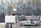 Simple Wall Mural Ideas City Wallpaper Modern Simple City Wall Mural Architecture