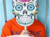 Skeleton Mask Coloring Page Day Of the Dead Mask Printable