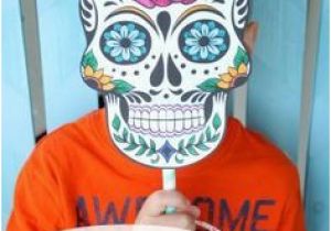 Skeleton Mask Coloring Page Day Of the Dead Mask Printable