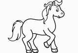 Small Horse Coloring Pages Little Horse Cartoon Animals Coloring Pages for Kids