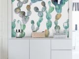Small Wall Murals Wallpaper Awesome Cactus Wallpaper Metallic Look Cactus Decal Peel and Stick Removable Wallpaper Wall Mural 41 sold by Lovecoloray