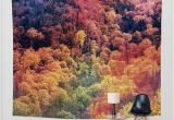 Smoky Mountain Wall Murals Autumn Leaves Wall Tapestry Surreal Wall Art Fall Colors