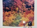 Smoky Mountain Wall Murals Autumn Leaves Wall Tapestry Surreal Wall Art Fall Colors