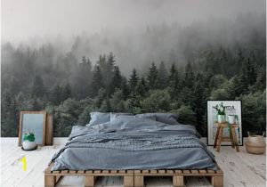 Smoky Mountain Wall Murals the Mountains are Calling Wallpaper Mural Foggy Mountain Wall Mural Romantic Smoky Wall Decal Hill Wall Covering Mist Trees