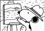 Snoopy St Patrick S Day Coloring Pages Snoopy the Painter Coloring Picture for Kids