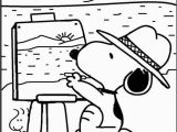 Snoopy St Patrick S Day Coloring Pages Snoopy the Painter Coloring Picture for Kids