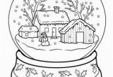 Snow Coloring Pages for toddlers Printable Christmas Snow Globe Coloring Pages for Kids