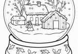 Snow Coloring Pages for toddlers Snow Globe Coloring Page