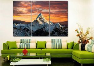 Snow forest Wall Mural Everest Canvas Mountain Wall Art Snow forest Canvas