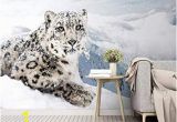 Snow Leopard Wall Mural Amazon 3d Wallpaper Modern Simple Snow Leopard