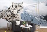 Snow Leopard Wall Mural Amazon 3d Wallpaper Modern Simple Snow Leopard