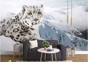 Snow Leopard Wall Mural Amazon 3d Wallpaper Modern Simple Snow Leopard