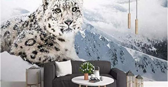 Snow Leopard Wall Mural Amazon 3d Wallpaper Modern Simple Snow Leopard