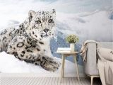 Snow Mountain Wall Mural Amazon 3d Wallpaper Modern Simple Snow Leopard
