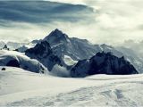 Snow Mountain Wall Mural Cool Snowy Mountains Wallpaper