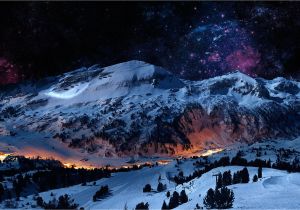 Snow Scene Wall Murals Winter Mountain Scene