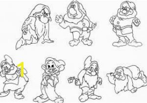 Snow White and the Seven Dwarfs Coloring Pages Seven Dwarfs Drawing Writing Pinterest