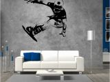 Snowboard Wall Mural Skating Bord T Wandaufkleber Jungen Schlafzimmer Hintergrund