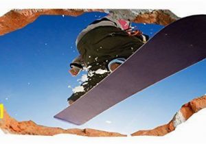 Snowboard Wall Mural Startonight 3d Mural Wall Art D Cor Snowboard Amazing Dual