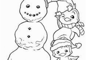 Snowman Christmas Coloring Pages Christmas Penguin Digital Stamp