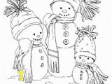 Snowman Christmas Coloring Pages Embroidered Snowmen Coloring Pages