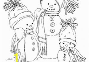 Snowman Christmas Coloring Pages Embroidered Snowmen Coloring Pages