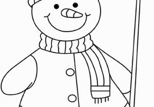 Snowman with Scarf Coloring Page Snowman Template Snowman Crafts