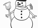 Snowman with Scarf Coloring Page Snowman Template Snowman Crafts