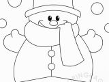 Snowman with Scarf Coloring Page Winter Coloring Page Snowman