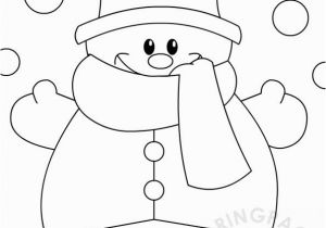 Snowman with Scarf Coloring Page Winter Coloring Page Snowman