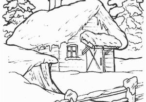 Snowy Mountain Coloring Page Dibujos Para Colorear De Casas De Navidad Navidad De Deseos