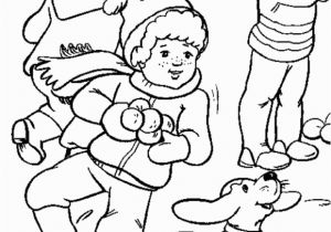 Snowy Mountain Coloring Page Playing Snow In Winter Coloring Pages for Kids