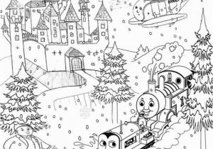 Snowy Mountain Coloring Page Printable Christmas Colouring Pages for Kids Thomas Winter Pictures