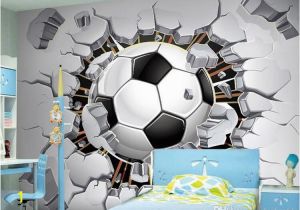 Soccer Ball Wall Mural Custom Wall Mural Wallpaper 3d soccer Sport Creative Art Wall Painting Livingroom Bedroom Tv Background Wallpaper Football Free 3d Wallpaper