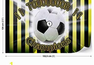 Soccer Ball Wall Mural Football Yellow Black Wall Mural Wallpaper Room Décor