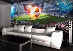 Soccer Murals for Bedrooms Custom 3d soccer Wallpaper Sports Football themed Stadium