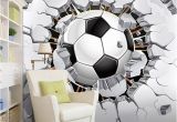 Soccer Murals for Bedrooms Custom Wall Mural Wallpaper 3d soccer Sport Creative Art Wall