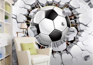 Soccer Murals for Bedrooms Custom Wall Mural Wallpaper 3d soccer Sport Creative Art Wall