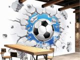 Soccer Wall Mural Decals Custom Wall Mural Wallpaper 3d soccer Sport Creative Art Wall