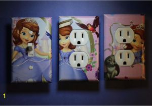 Sofia the First Mural sofia the First 3 Pc Set Light Switch Cover Girls Princess Room