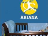 Softball Wall Murals Ariana softball Wall Decal Personalized Room Wall Art Custom Name