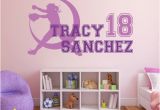 Softball Wall Murals softball Wall Decal Baseball Wall Decal Personalized softball Wall