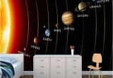 Solar System Wall Mural for Kids Angepasst 3d Wandbild Kinder Tapete solar System Planeten Wandbild