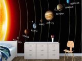 Solar System Wall Mural for Kids Angepasst 3d Wandbild Kinder Tapete solar System Planeten Wandbild