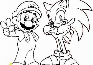 Sonic and Mario Coloring Pages to Print Dessin Mario Et sonic A Colorier