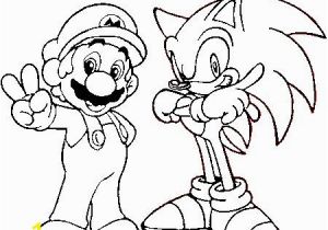 Sonic and Mario Coloring Pages to Print Dessin Mario Et sonic A Colorier